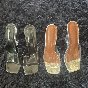 Clear Heels size 7